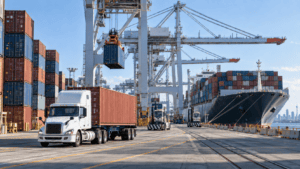 Port fees and container drayage at a busy marine terminal